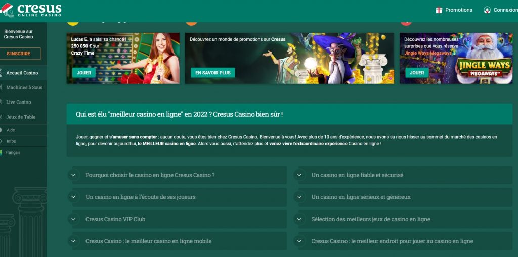 Cresus casino en ligne